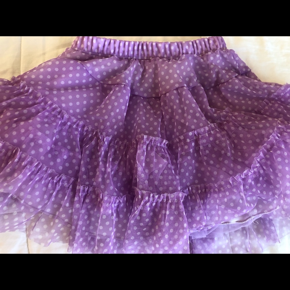 Jona Michelle purple polka dot Tutu Skirt Girls 5